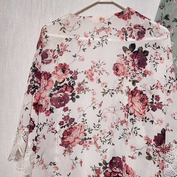 Vintage Wallflower Kimono Wrap Open Duster Nightie Robe Set Of 2 Both Large - Picture 10 of 11